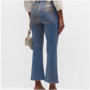 FRAME Le Crop Mini Boot in
Gold Hologram